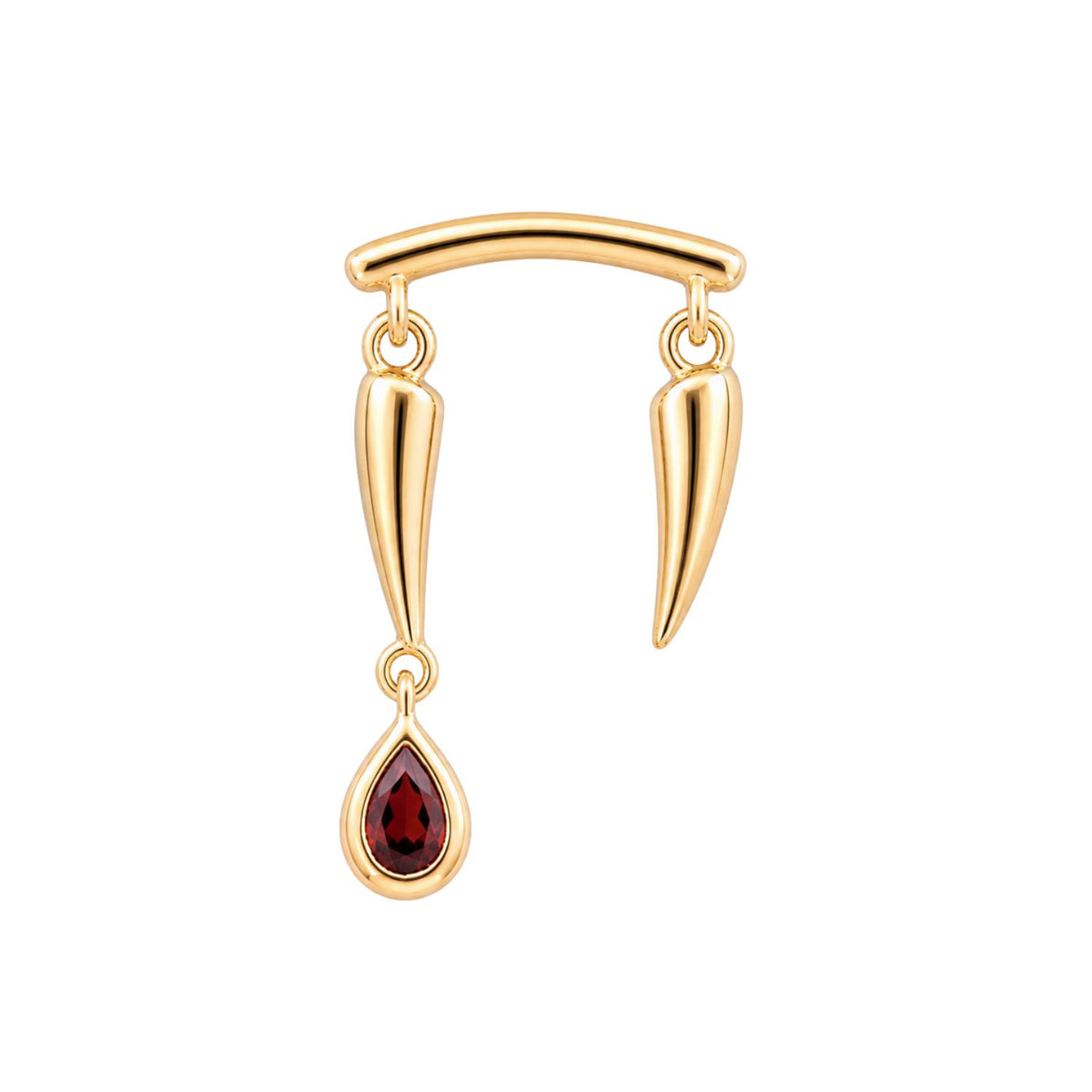 Crimson Fang Earring