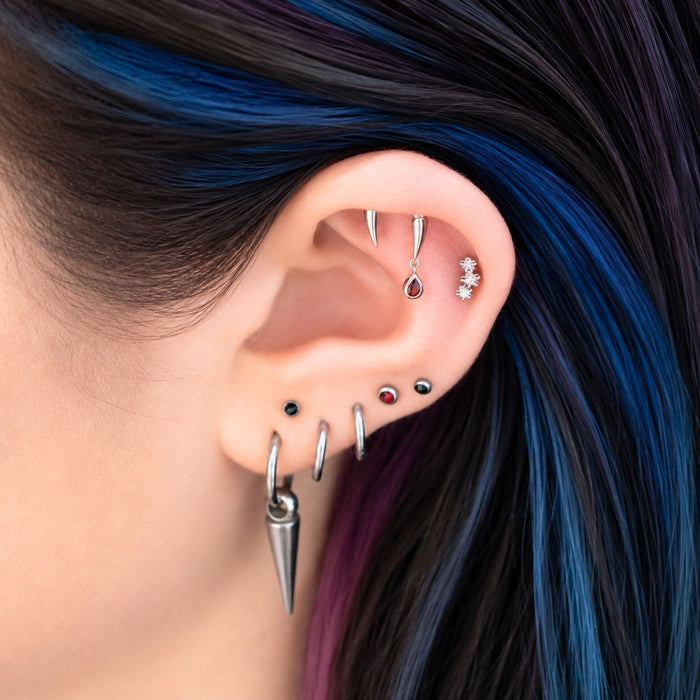 Crimson Fang Earring