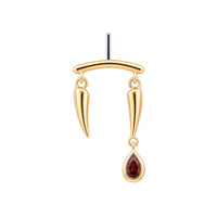 Crimson Fang Earring