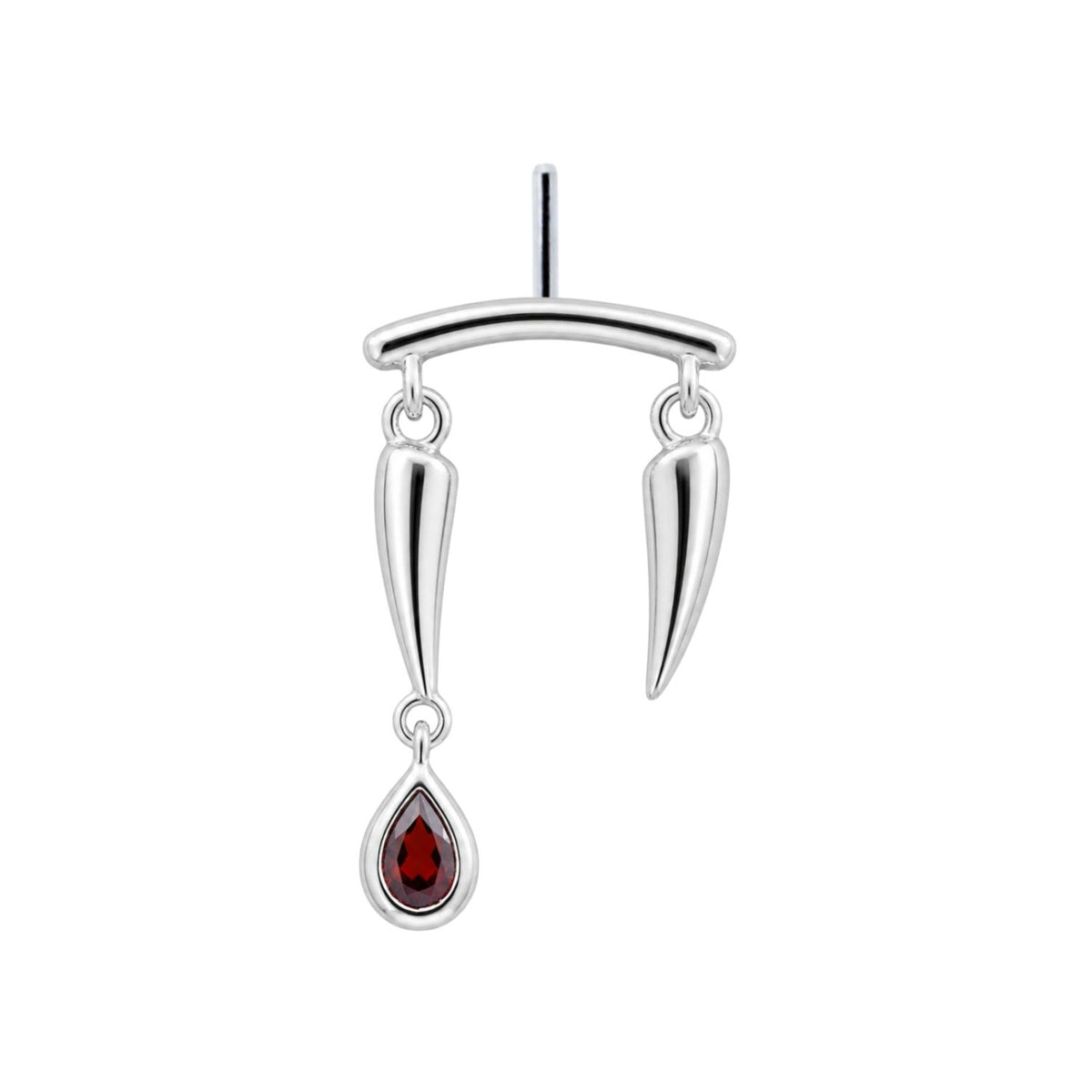 Crimson Fang Earring