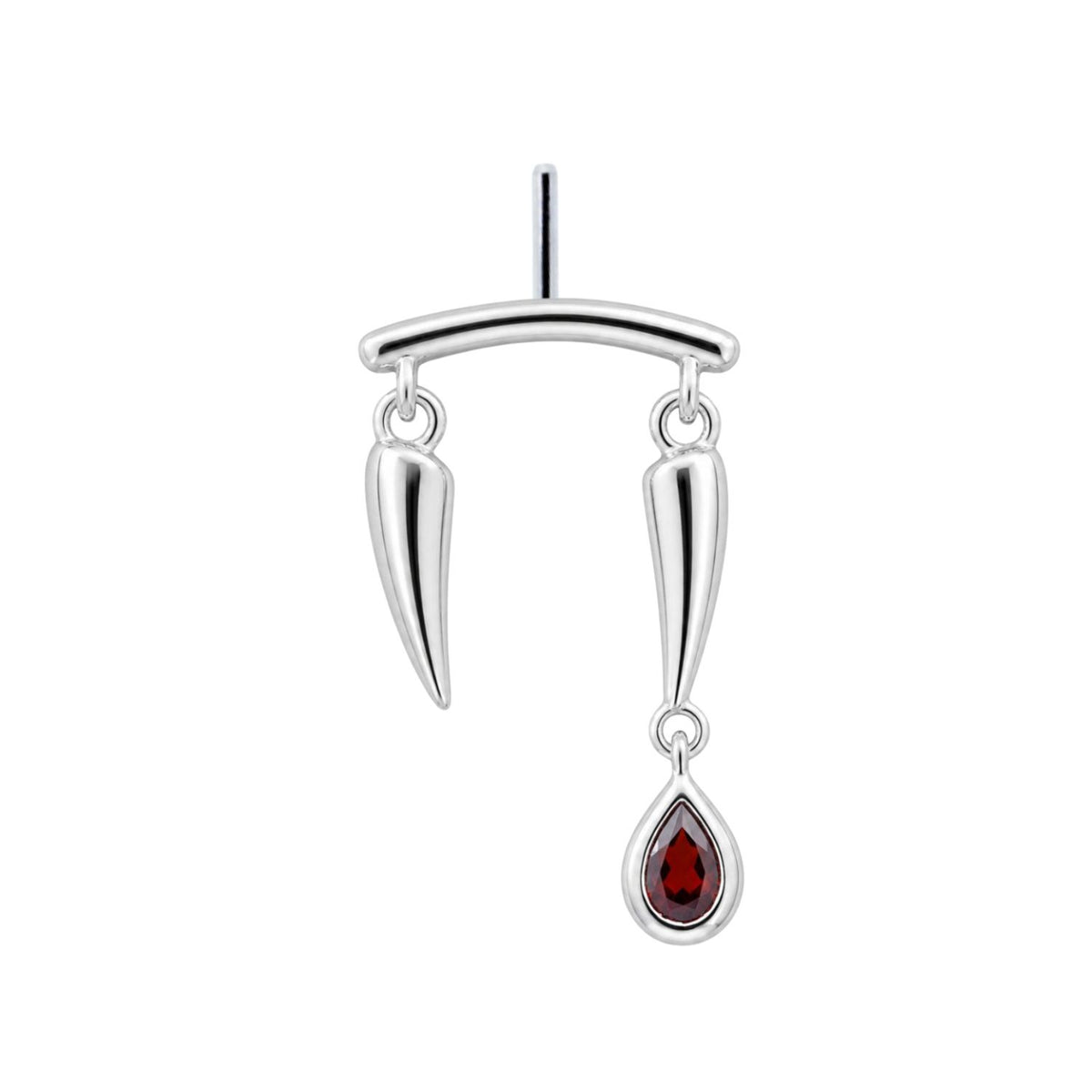 Crimson Fang Earring