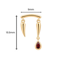Crimson Fang Earring