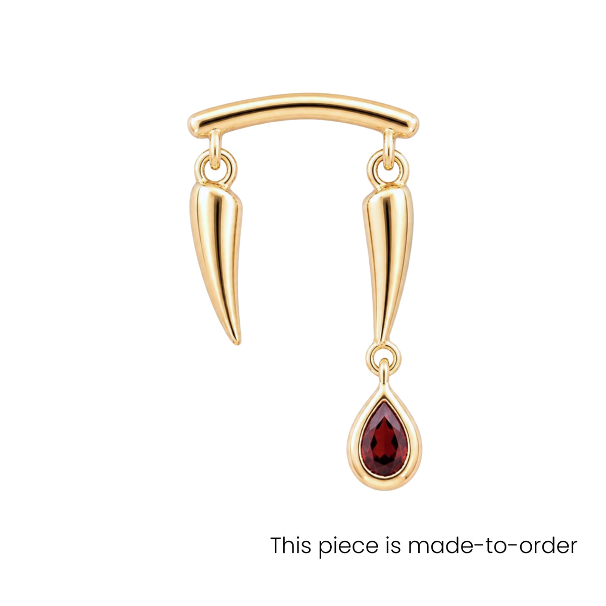 Crimson Fang Earring