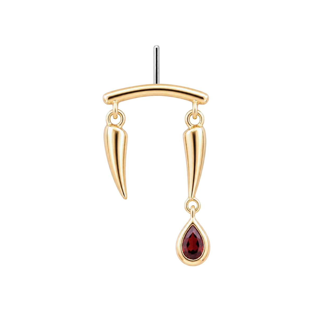 Crimson Fang Earring