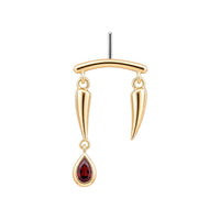 Crimson Fang Earring