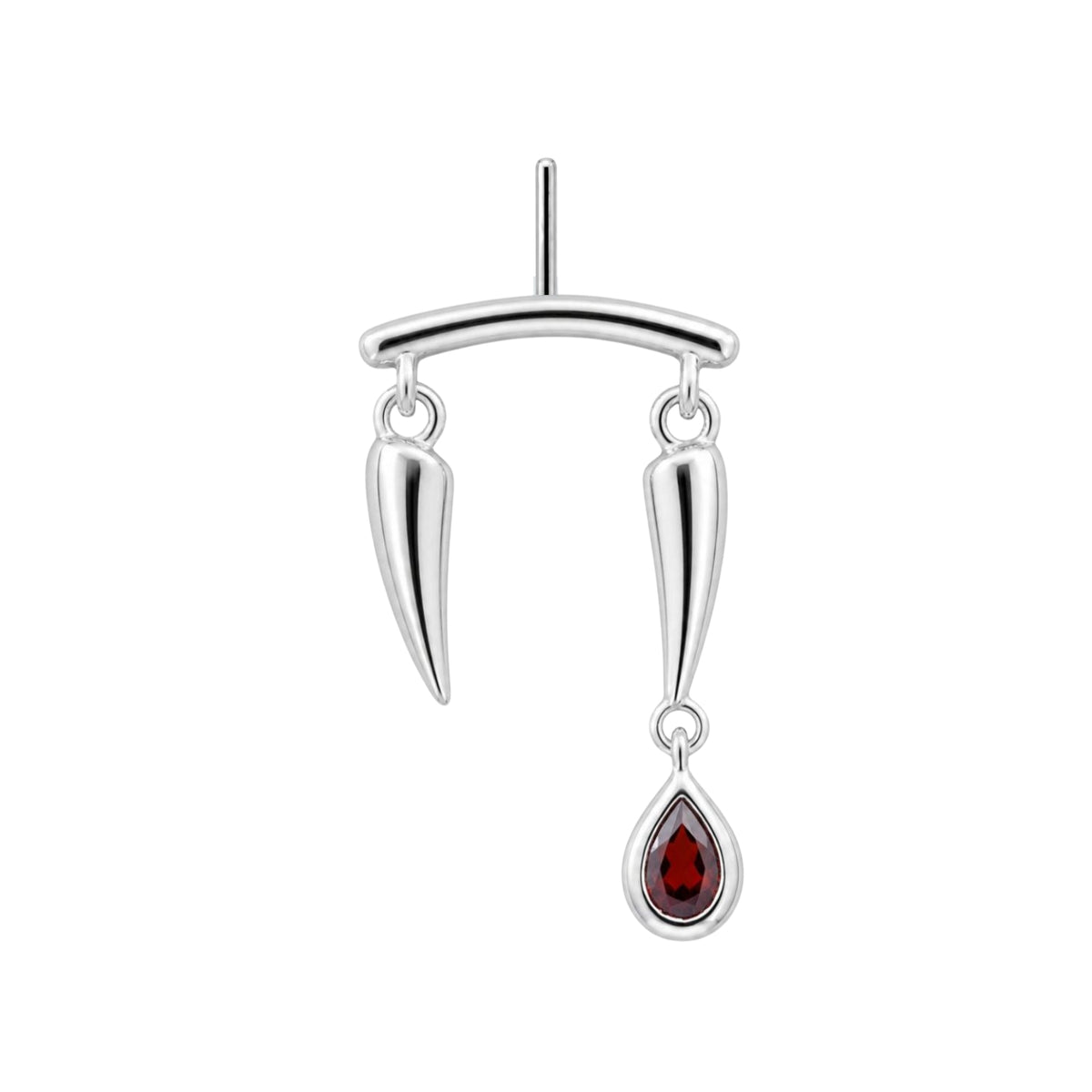 Crimson Fang Earring