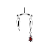 Crimson Fang Earring