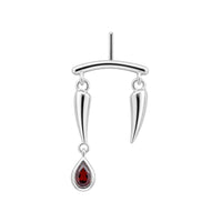 Crimson Fang Earring