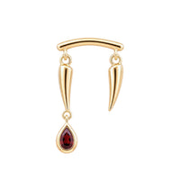 Crimson Fang Earring