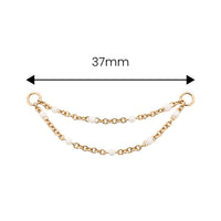 Double White Enamel Chain Connector