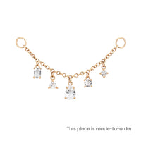 White Topaz Multi-Cut Chain Connector