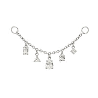 White Topaz Multi-Cut Chain Connector