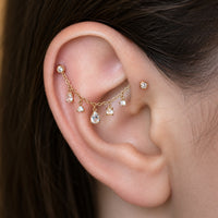 White Topaz Multi-Cut Chain Connector