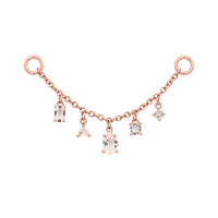 White Topaz Multi-Cut Chain Connector