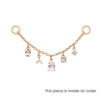 White Topaz Multi-Cut Chain Connector