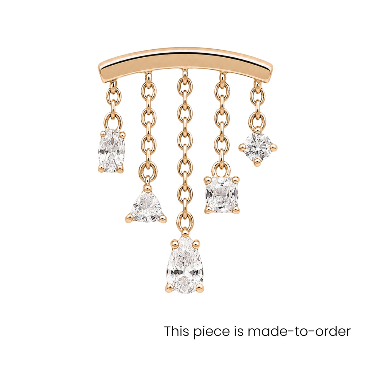 White Topaz Multi-Cut Chandelier Earring
