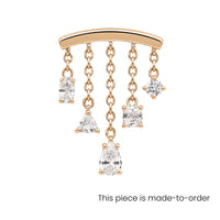 White Topaz Multi-Cut Chandelier Earring