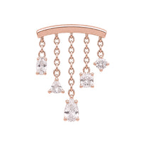 White Topaz Multi-Cut Chandelier Earring