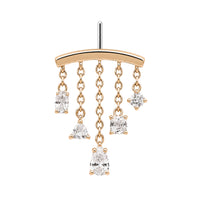 White Topaz Multi-Cut Chandelier Earring