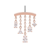 White Topaz Multi-Cut Chandelier Earring