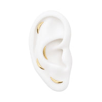 High Polish Curved Earring