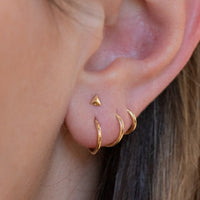 Yellow Gold Hoops 16 Gauge Plain 14k Clicker Hoop The Curated Lobe14k goldcartilagecartilage jewelry