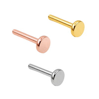 Gold Threadless Barbells 16 Gauge Threadless Flat Back Barbell - 3mm Labret The Curated Lobebestsellerbestsellerscartilage