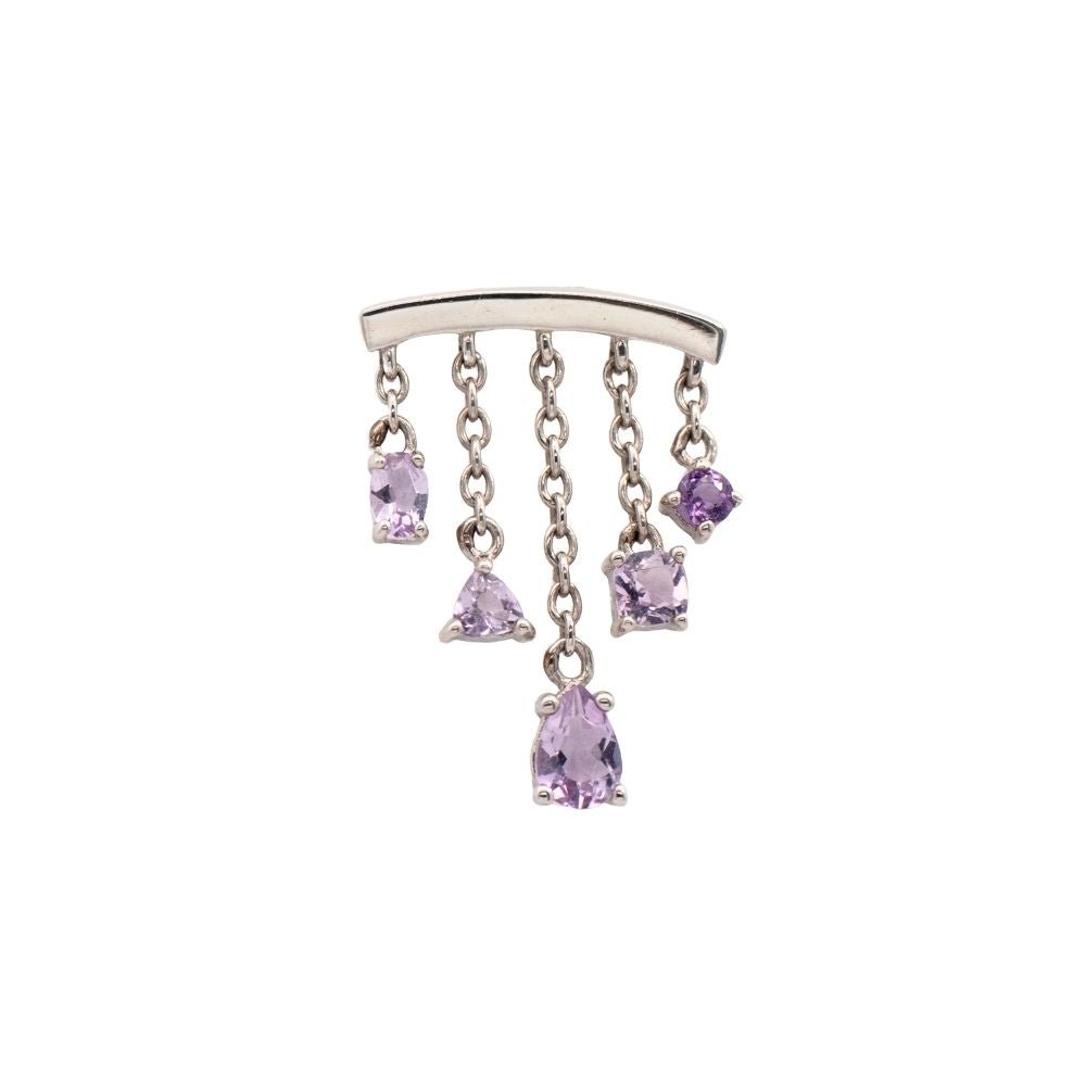 White Gold Studs Amethyst Multi - Cut Chandelier Earring The Curated Lobe14k gold14k gold topamethyst