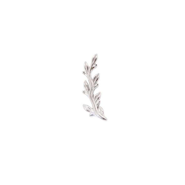 White Gold Studs Branch Earring The Curated Lobe14k gold14k gold topbranch