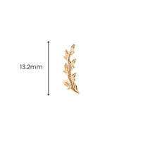 Yellow Gold Studs Branch Earring The Curated Lobe14k gold14k gold topbranch