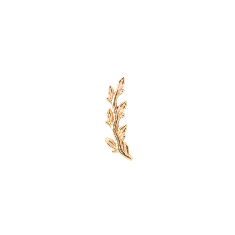 Yellow Gold Studs Branch Earring The Curated Lobe14k gold14k gold topbranch