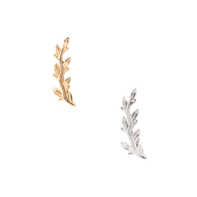 Yellow Gold Studs Branch Earring The Curated Lobe14k gold14k gold topbranch