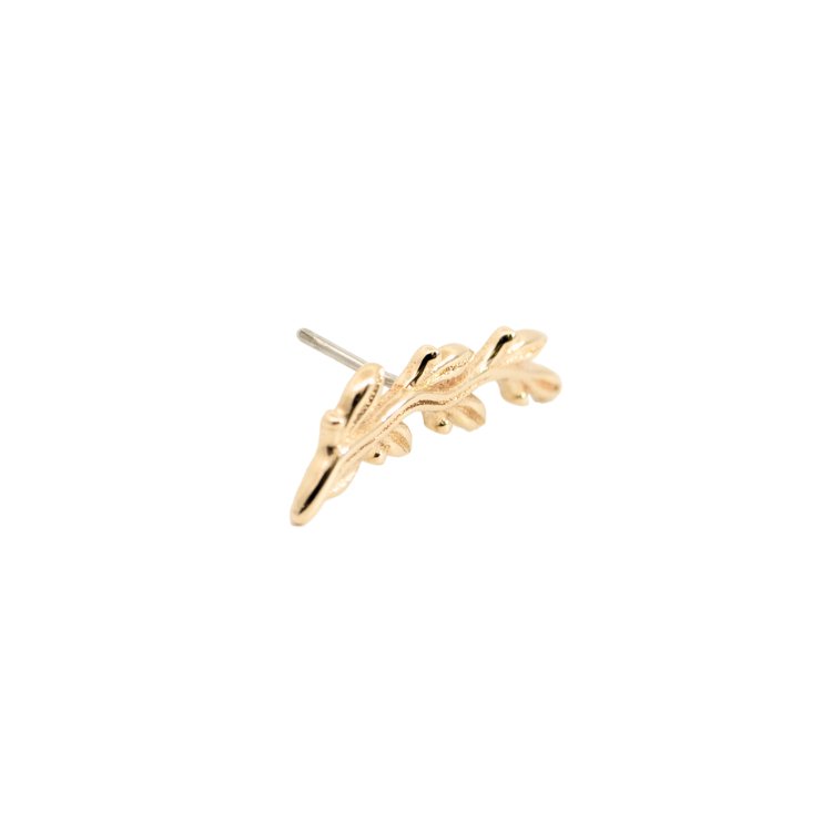 Yellow Gold Studs Branch Earring The Curated Lobe14k gold14k gold topbranch