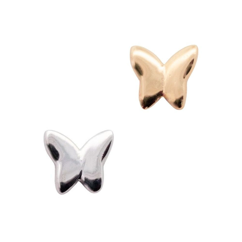 Yellow Gold Studs Butterfly Earring The Curated Lobe14k gold14k gold topbutterfly