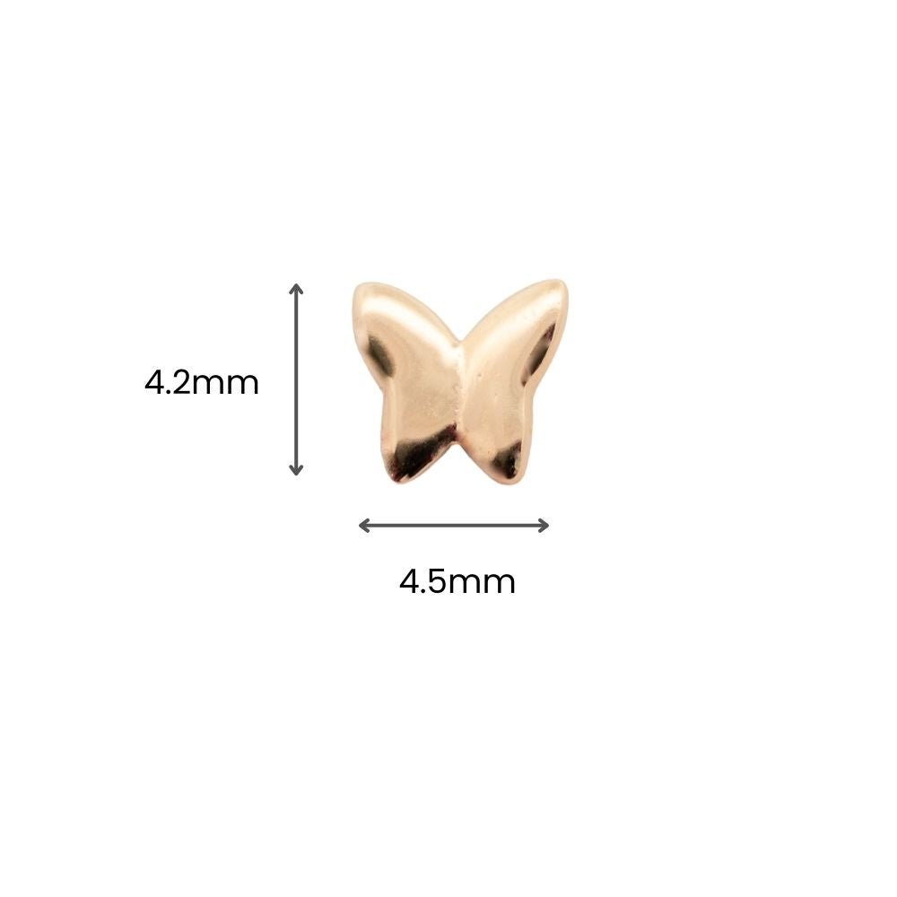 Yellow Gold Studs Butterfly Earring The Curated Lobe14k gold14k gold topbutterfly