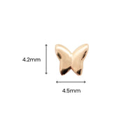 Yellow Gold Studs Butterfly Earring The Curated Lobe14k gold14k gold topbutterfly