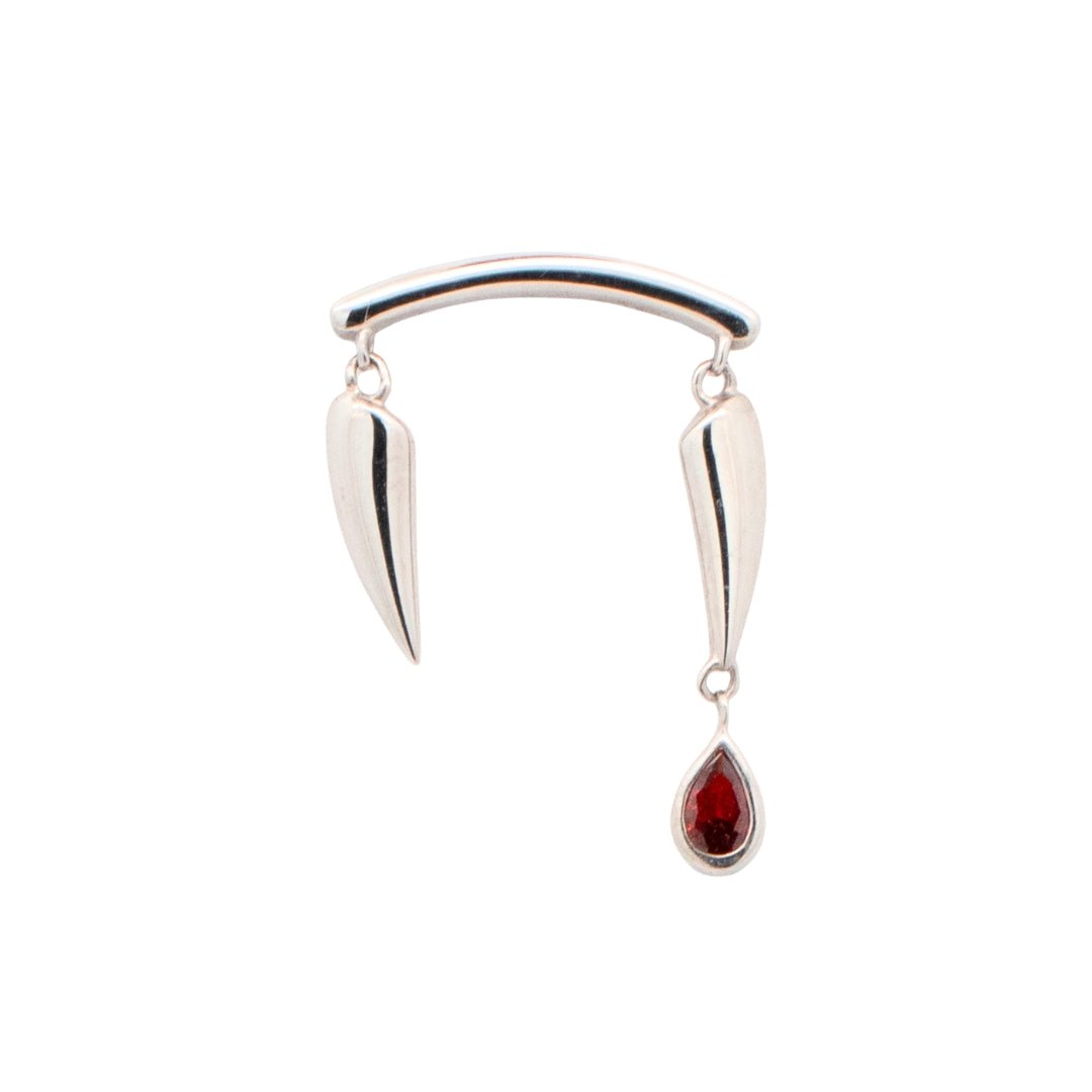 White Gold Studs Crimson Fang Earring The Curated Lobe14k gold14k gold topcartilage