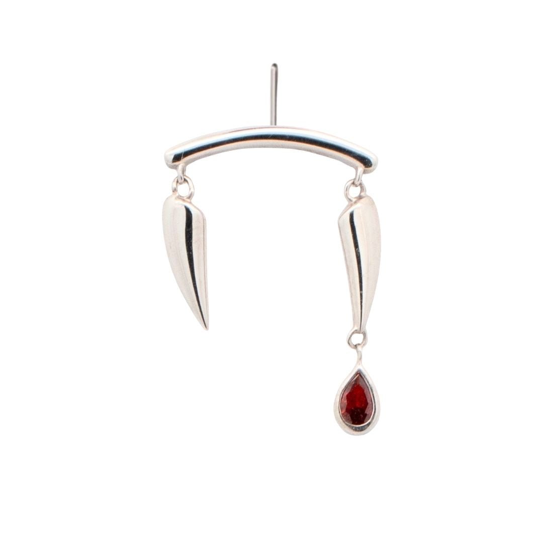 White Gold Studs Crimson Fang Earring The Curated Lobe14k gold14k gold topcartilage