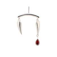 White Gold Studs Crimson Fang Earring The Curated Lobe14k gold14k gold topcartilage