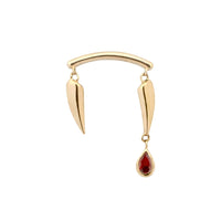 Yellow Gold Studs Crimson Fang Earring The Curated Lobe14k gold14k gold topcartilage