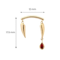 Yellow Gold Studs Crimson Fang Earring The Curated Lobe14k gold14k gold topcartilage