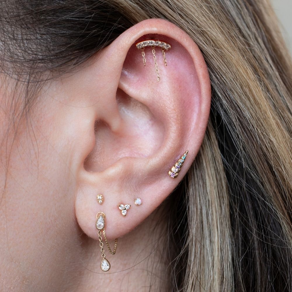 Cartilage Earrings Helix Twirl Earring Forward Helix Piercing
