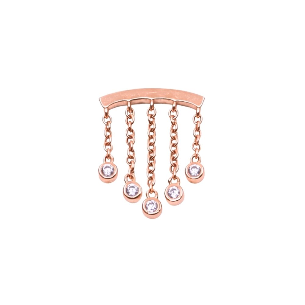 Rose Gold Studs Crystal Chandelier Floating Helix Earring The Curated Lobe14k gold14k gold topbestseller