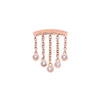 Rose Gold Studs Crystal Chandelier Floating Helix Earring The Curated Lobe14k gold14k gold topbestseller