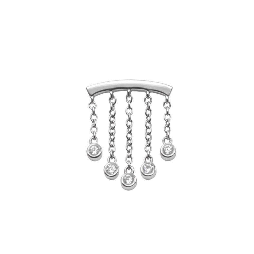 White Gold Studs Crystal Chandelier Floating Helix Earring The Curated Lobe14k gold14k gold topbestseller