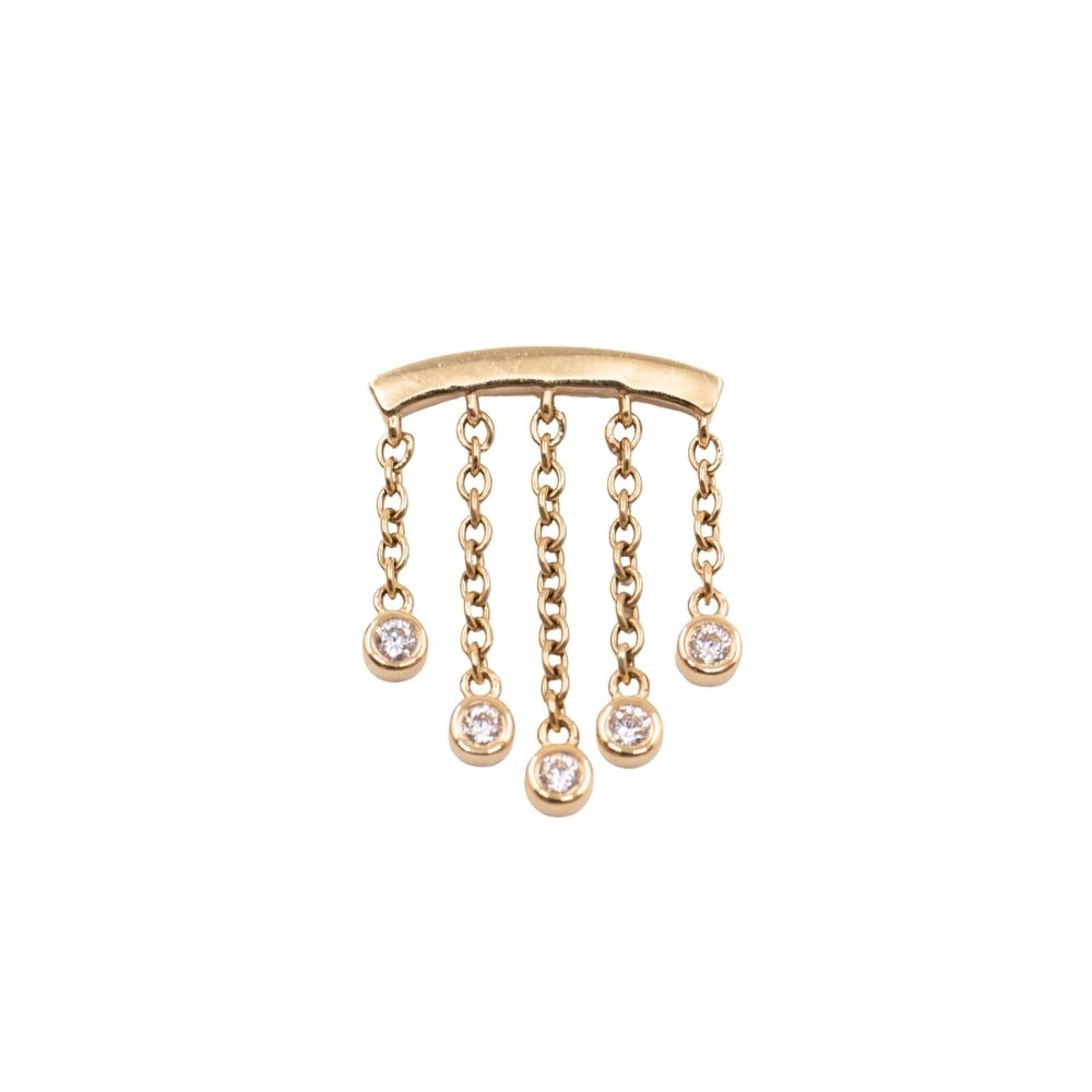 Yellow Gold Studs Crystal Chandelier Floating Helix Earring The Curated Lobe14k gold14k gold topbestseller