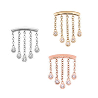 Yellow Gold Studs Crystal Chandelier Floating Helix Earring The Curated Lobe14k gold14k gold topbestseller