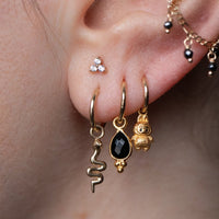 Yellow Gold Threadless Tops Crystal Trillium Earring The Curated Lobe14k gold14k gold topcartilage