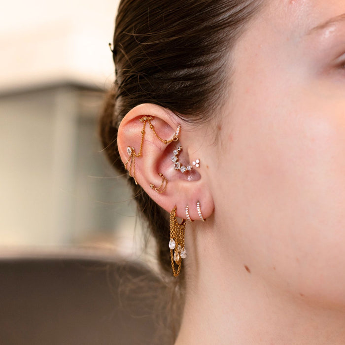 Crystal Daith Clicker Hoop