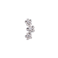 White Gold Studs Curved Flower Earring The Curated Lobe14k gold14k gold topcartilage